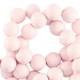 Acrylic beads 6mm round Shiny Touch of pink